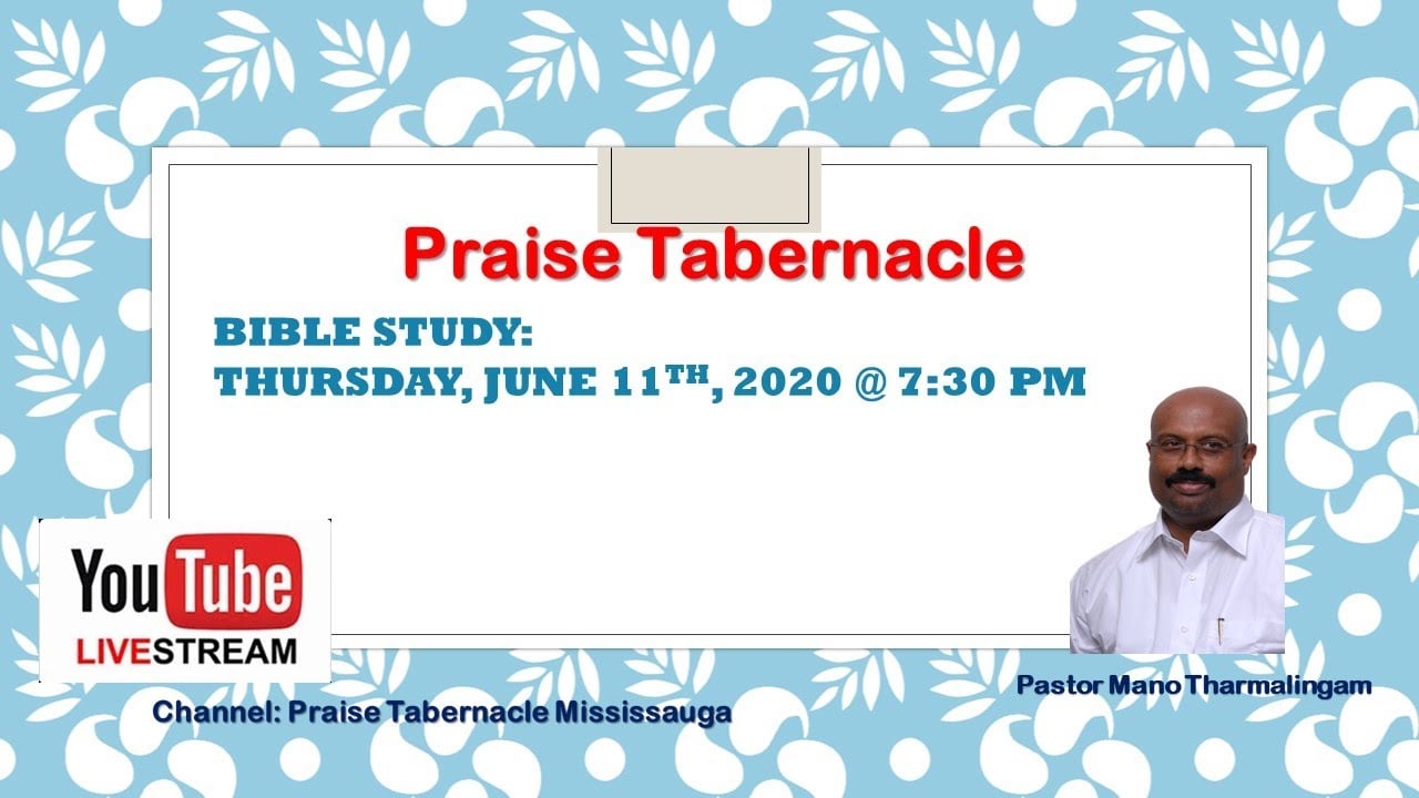 Bible Study - June 11, 2020