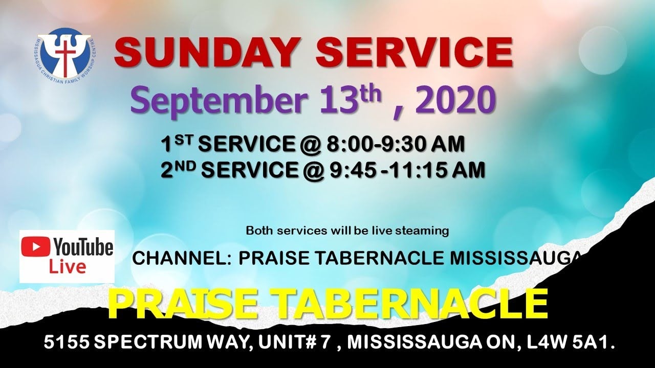 Tamil Sunday Service - Sept 13, 2020 - 9:45 AM