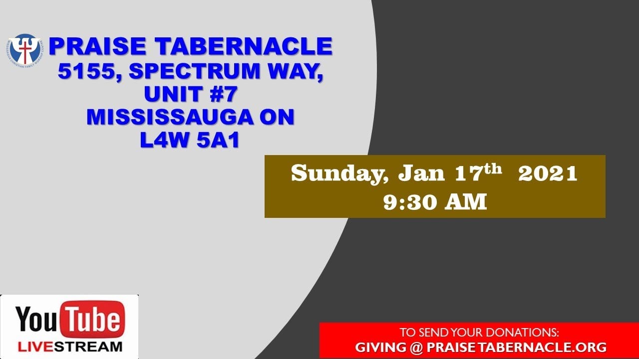 Tamil Sunday Service - Jan 17, 2021 - 9:30 AM
